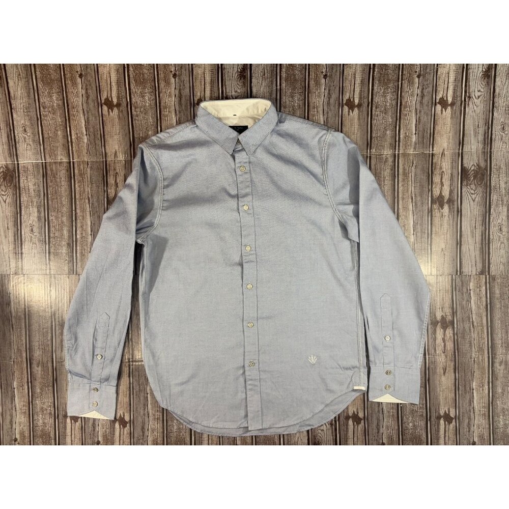 Rag & Bone Slim Fit  Shirt Button Down shirt color blue sz M NWOT embroided logo